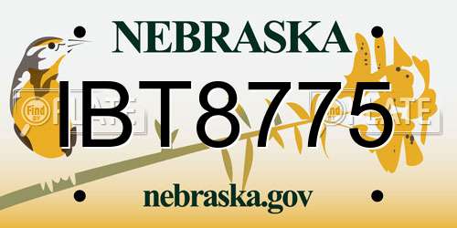 IBT8775 Nebraska License Plate