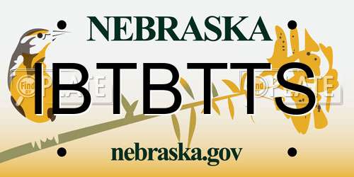 IBTBTTS Nebraska License Plate