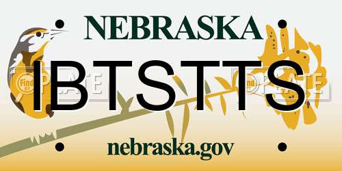 IBTSTTS Nebraska License Plate