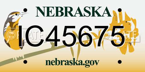IC45675 Nebraska License Plate