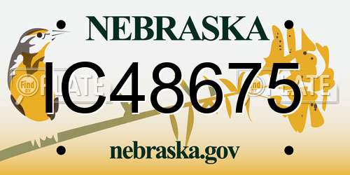 IC48675 Nebraska License Plate