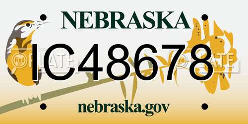 IC48678 Nebraska License Plate