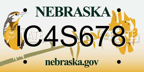IC4S678 Nebraska License Plate