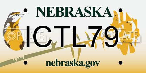 ICTL79 Nebraska License Plate