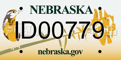 ID00779 Nebraska License Plate