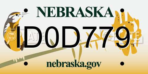 ID0D779 Nebraska License Plate