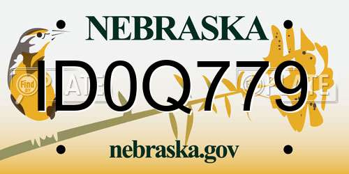 ID0Q779 Nebraska License Plate