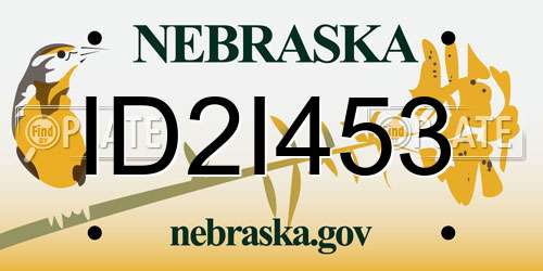 ID2I453 Nebraska License Plate