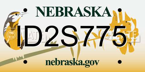 ID2S775 Nebraska License Plate
