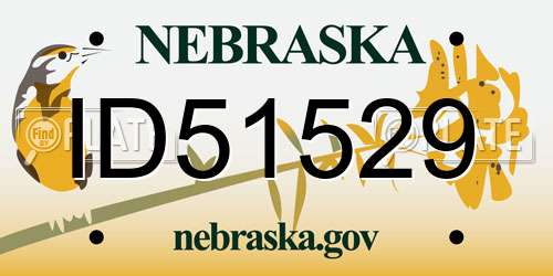 ID51529 Nebraska License Plate