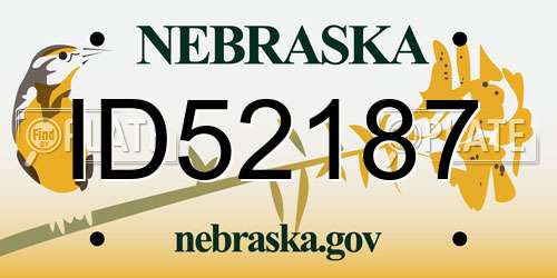 ID52187 Nebraska License Plate