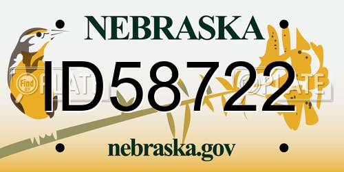 ID58722 Nebraska License Plate