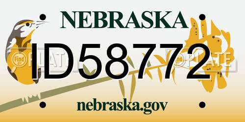 ID58772 Nebraska License Plate