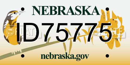 ID75775 Nebraska License Plate
