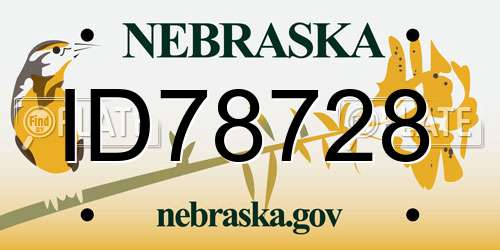ID78728 Nebraska License Plate