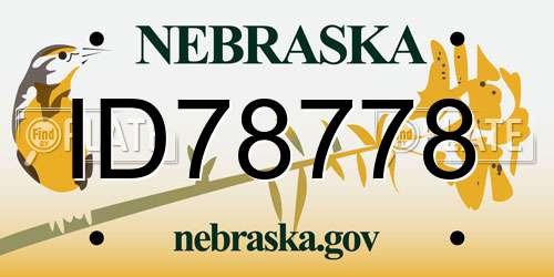 ID78778 Nebraska License Plate