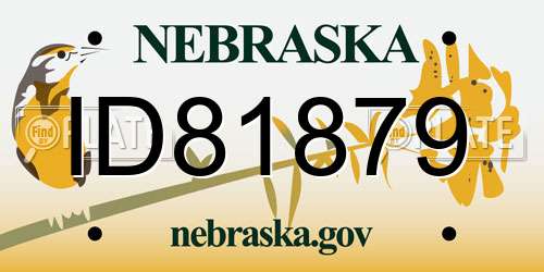 ID81879 Nebraska License Plate