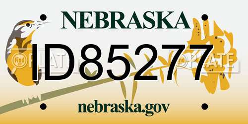 ID85277 Nebraska License Plate