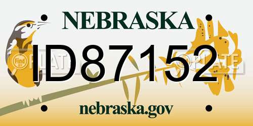 ID87152 Nebraska License Plate