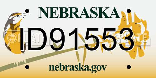 ID91553 Nebraska License Plate