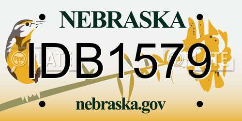 IDB1579 Nebraska License Plate