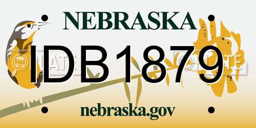 IDB1879 Nebraska License Plate