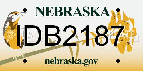 IDB2187 Nebraska License Plate