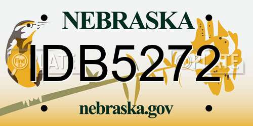 IDB5272 Nebraska License Plate