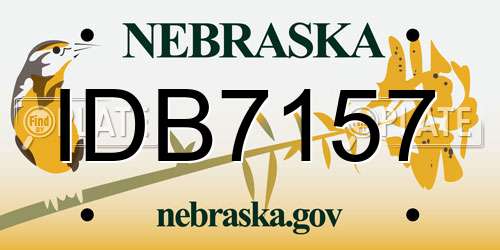 IDB7157 Nebraska License Plate