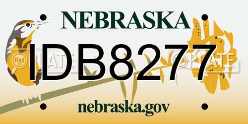 IDB8277 Nebraska License Plate