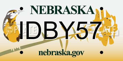IDBY57 Nebraska License Plate