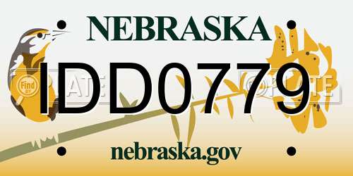 IDD0779 Nebraska License Plate