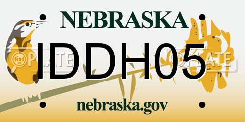 IDDH05 Nebraska License Plate