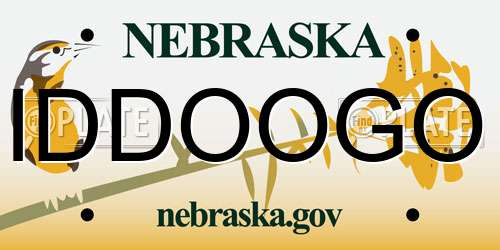 IDDOOGO Nebraska License Plate