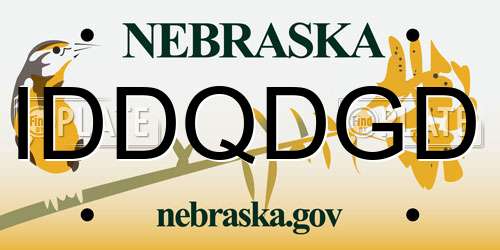 IDDQDGD Nebraska License Plate