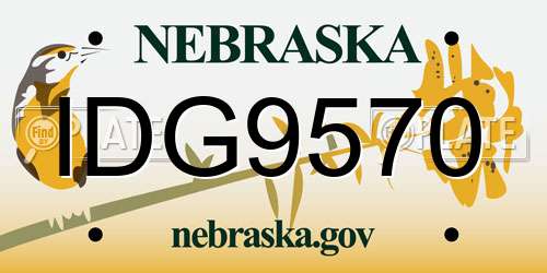 IDG9570 Nebraska License Plate