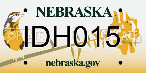 IDH015 Nebraska License Plate