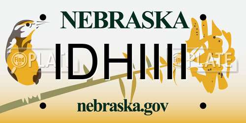 IDHIIII Nebraska License Plate