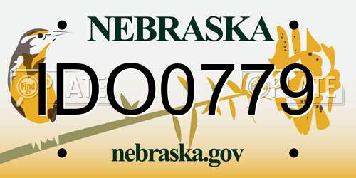 IDO0779 Nebraska License Plate
