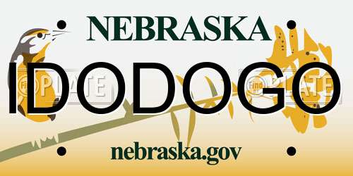 IDODOGO Nebraska License Plate
