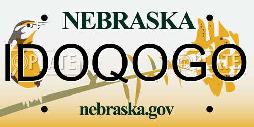 IDOQOGO Nebraska License Plate