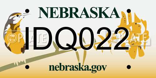 IDQ022 Nebraska License Plate
