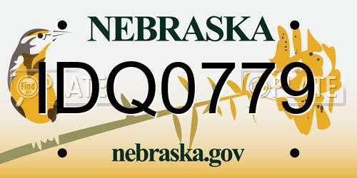IDQ0779 Nebraska License Plate