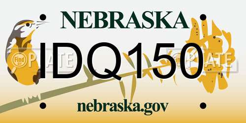 IDQ150 Nebraska License Plate