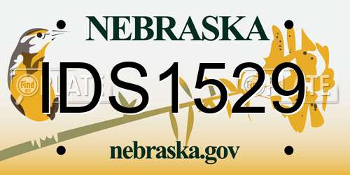 IDS1529 Nebraska License Plate