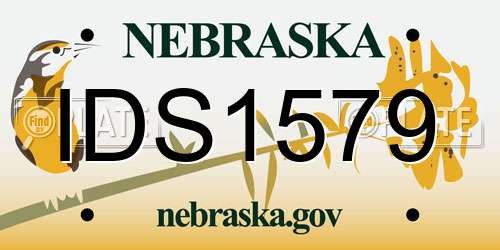 IDS1579 Nebraska License Plate