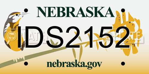 IDS2152 Nebraska License Plate