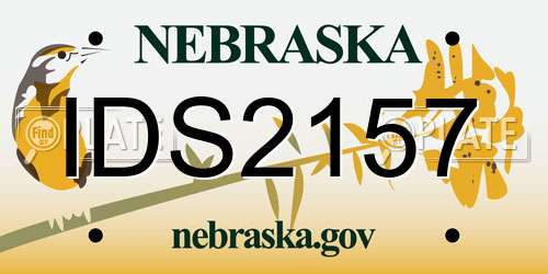 IDS2157 Nebraska License Plate
