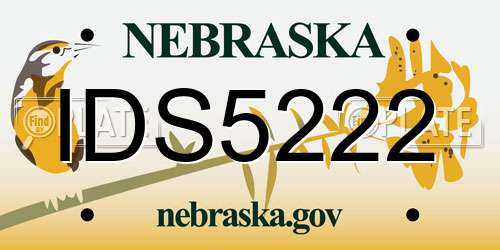 IDS5222 Nebraska License Plate