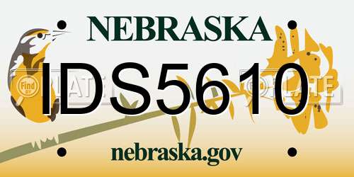 IDS5610 Nebraska License Plate
